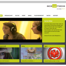 Filmproduktionsfirma – Screendesign, techn. Umsetzung (XHTML, CSS, jQuery)