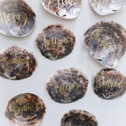 Platzkarten Muscheln Handbeschriftet