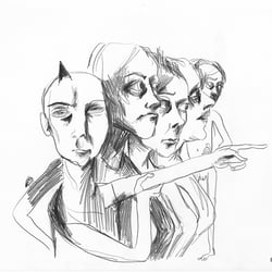 „Gruppe“(freie Arbeit aus der Serie „Dreams“)