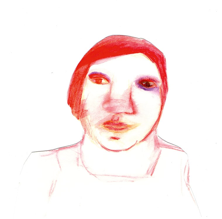 Grellgirl I, Aquarellzeichnung, 2016