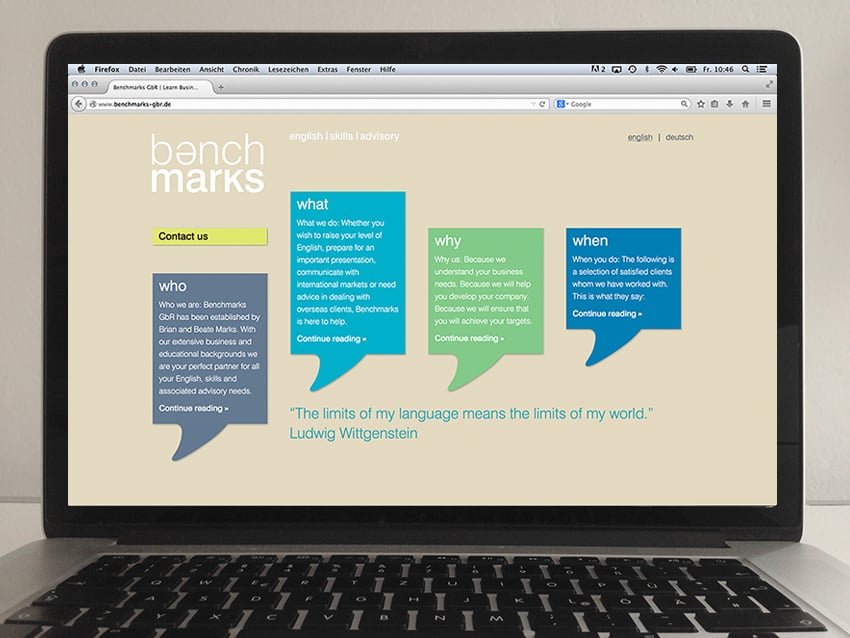 Sprachschule für Business English – Website