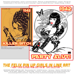 Artwork Sample(s) aus dem „The FeliX Pin Up Girls!“ Illustrations-Pool
