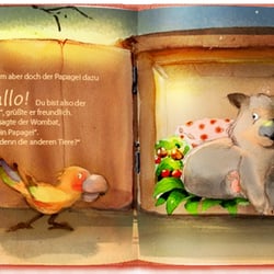 Seite aus dem Buch ‚Wenn der wilde Wombat kommt‘
