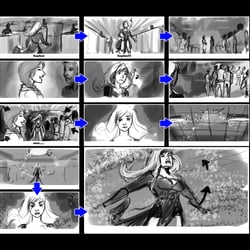 Storyboard zu Gwen szene 3