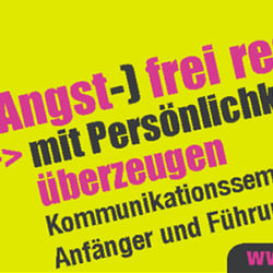 Werbung für einen Rhetorikkurs für Anfänger