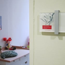 Tür Schild _Praxis Ute Thomas, Cottbus | Bedruckt mit Siebdruck