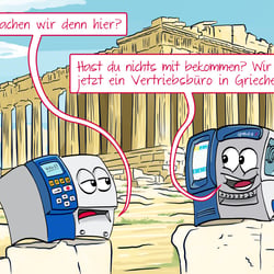 „CV Comics“ (Carl Valentin GmbH) – Eröffnung Büro in Griechenland