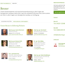 Übersicht Beraterprofile – Ökoring SH