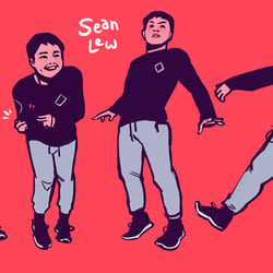 Skizzen von Sean Lew in Bewegung