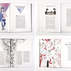 Beispielseiten aus selbstgestaltetem Magazin