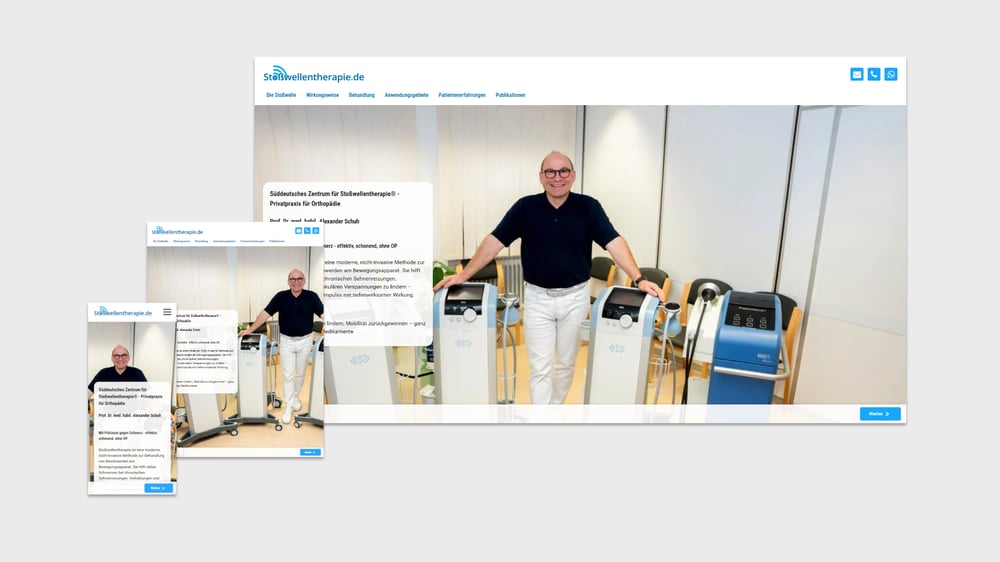 Startseite – klare Positionierung und vertrauensbildende Nutzerführung