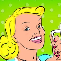 Idee und Illustration für eine Frauentagsveranstaltung mit dem Namen: „Frauen zum Frühstück, Männer zum Bügeln“