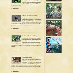 Screenshot – Textbeispiel weltweiter Artenschutz Zoo Berlin