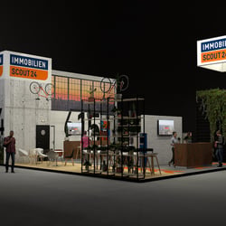 Urbaner Messestand