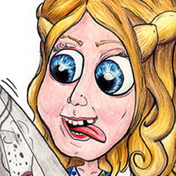 CARTOON mit Tusche und Polychromos