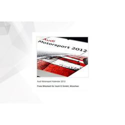 Motorsportkalender 2012 – Freie Mitarbeit für tisch13 GmbH, München