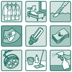 Rubrik-Icons für Klinikzeitschrift (kma)