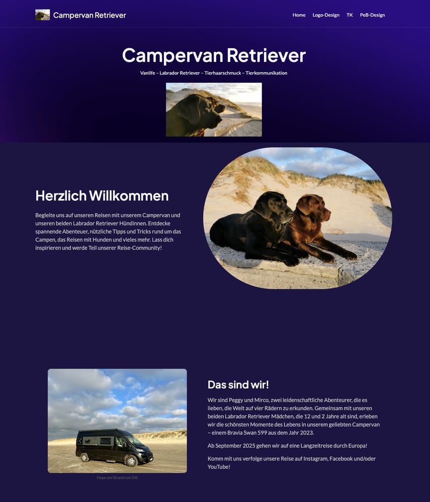 Website Campervan Retriever