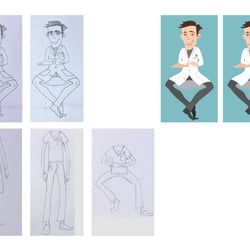 Datacare / First doctor draft (pencil and vectorized)