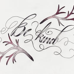 handlettering be kind 1000