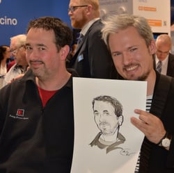Messe Karikaturist | Hekatron