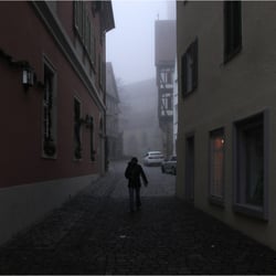 unterwegs im Morgennebel
