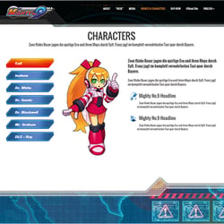MIGHTY NO. 9 | GAMEWEBSITE | ONEPAGER