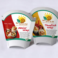Verpackung für Wraps