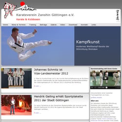 www.karateverein-zanshin.de – Internetpräsenz des Sportvereins Zanshin Göttingen