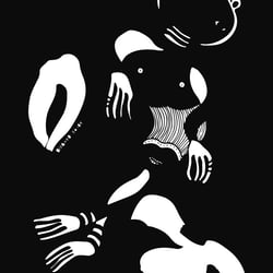 Ghost in Space black n white