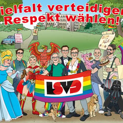 Vielfalt / Respekt, LSVD-Berlin/Brandenburg, Plakatmotiv