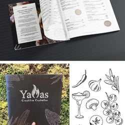 Speisekarte für „Yamas“
