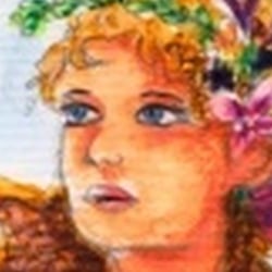 Sitzende Frau