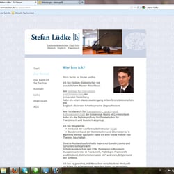Webseite Dolmetscher Unterseite (nur Gestaltung)