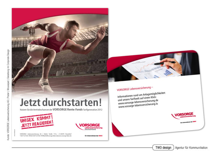 Poster und Promotion für eine Veranstaltung Versicherung