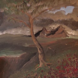 Acryl auf Leinwand, ca. 40 × 40 cm.
