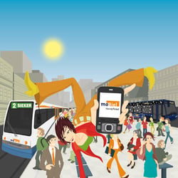 moBiel GmbH – HandyTicket für Bielefeld – Vektor Illustration