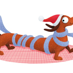 Weihnachtsdackel A4 305dpi