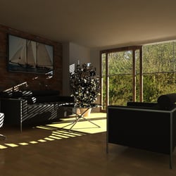 Villa Innenraum (Frankreich) 3D Illustration