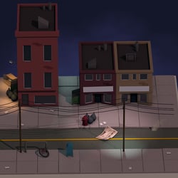 Isometric City with Newspaper