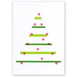 minimalistische Weihnachtskarte mit Punkten und Linien