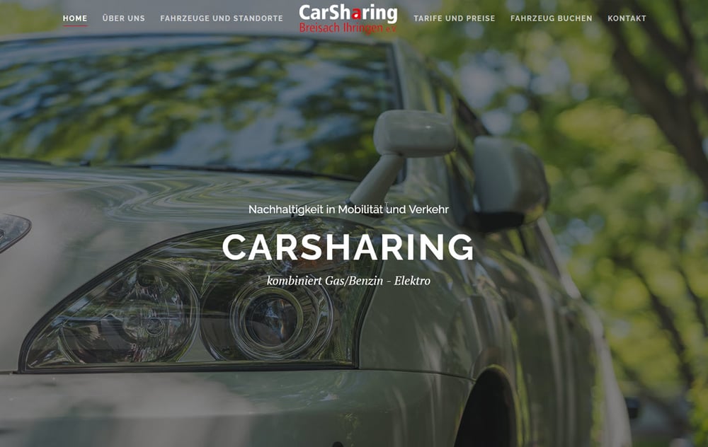 Screenshot der Website