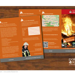 6-seitiger Flyer für die Feuerwehr der Stadt Königswinter