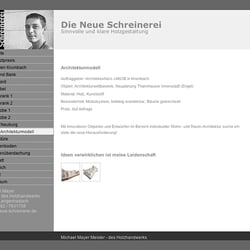 Neue Schreinerei – Screenshot Website