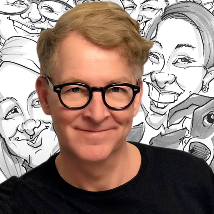 Karikaturist Herr Fred
