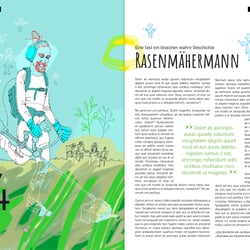 Editorial-Layout zu fiktiver Story