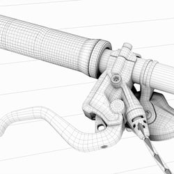 Mountainbike Clouseup Wireframe 2