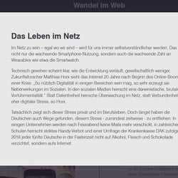 Wandel im Web
