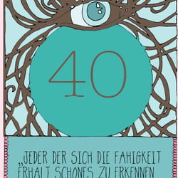 Geburtstagskarte, Auge, 40