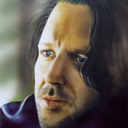 Mickey Rourke, Airbrush und Acryl